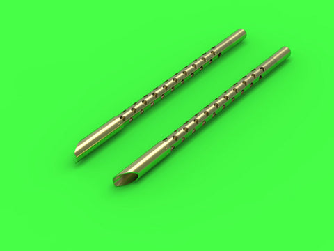 マスター AM-32-119 1/32 B-24 リベレーター砲塔砲 ブローニングM2航空機関砲 .50キャリバーの 放熱バレルジャケット付銃身10本セット（ホビーボス用）