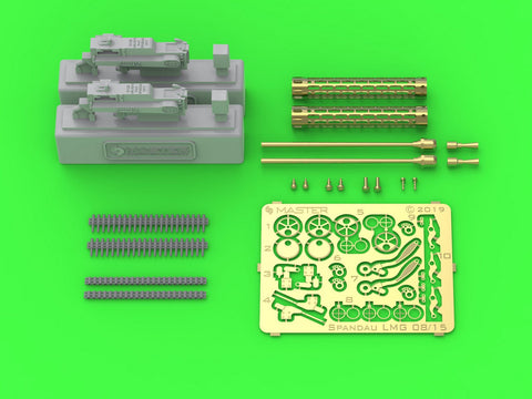 マスター AM-32-121 1/32 ドイツ WWI シュパンダウ機関銃 LMG 08/15 (2個入り) -（真鍮, レジン＆エッチングパーツ）