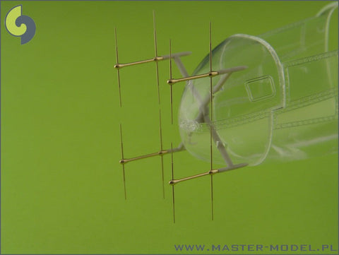 マスター AM-48-028 1/48 ドイツ空軍 FuG218 「ネプチューン」のレーダーアンテナセット（夜間戦闘機のメッサーシュミットMe262やアラドAr234他用）