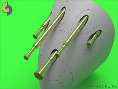 マスター AM-48-115 1/48 P-38M ライトニングのフラッシュハイダー付ブローニング .50キャリバー銃身と20mmキャノン砲の銃口