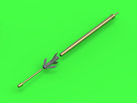 マスター AM-48-126 1/48 ミル24 (ハインド D/E) のヤクシェフ・ボルゾフ JakB-12.7mmガトリングガンとDUASプローブ (金属およびレジンパーツ)