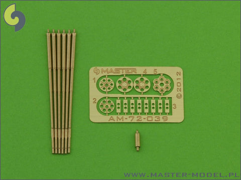 マスター AM-72-039 1/72 M61 A1 ヴァルカン砲、6本の砲身が回転する20mmキャノン砲、エッチングパーツの固定金具付挽物製銃身