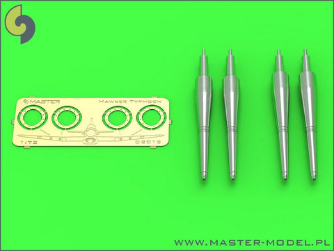 マスター AM-72-065 1/72 ホーカータイフーンMK IB 後期型の機関砲 フルカバー銃身