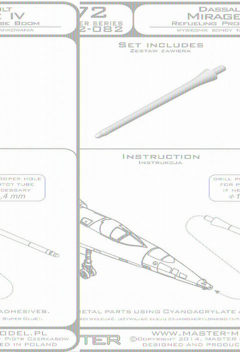 マスター AM-72-082 1/72 ダッソー ミラージュ IVの燃料補給管