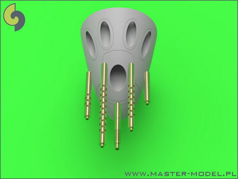 マスター AM-72-094 1/72 P-38 ライトニング 初期武装（ブローニング .50 キャリバーの有孔放熱バレルジャケット付銃身と初期・後期型の20mmキャノン砲の銃口）