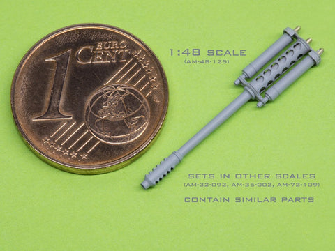 マスター AM-72-109 1/72 AH-64 アパッチ 装備セット（M230(30mm)チェーンガン 砲身,ピトー管,およびテイルアンテナ）（レジン、エッチングパーツ、挽物パーツ）