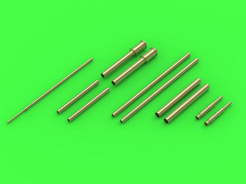 マスター AM-72-134 1/72 フォッケウルフ Fw 190 A7 - A9型 武装セット(MG 131,ＭＧ151機関砲 銃口, MK 108銃身延長管)およびピトー管 (エデュアルド キット用）