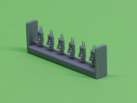 マスター SM-350-095 1/350 アメリカ海軍 ボフォース 40mm/56口径砲 4連装 ver.3 / Mk-51方位盤付 (レジン, エッチングパーツ および挽物パーツ) (6本入り)