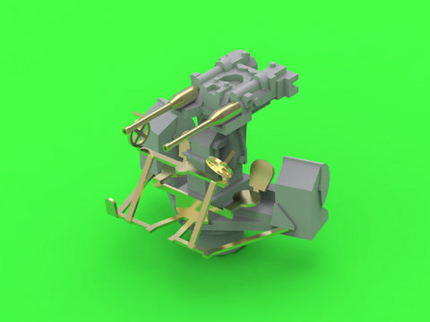 マスター SM-350-103 1/350 フランス海軍 2連装37mm(1.46インチ)/50口径砲 1933年型 (レジン, エッチングパーツ および挽物パーツ) (4本入り)