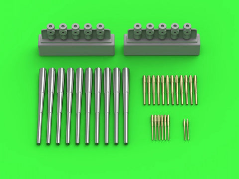 マスター SM-350-106 1/350 SMS セイドリッツの武装 280mm砲(10本), 150mm砲(12本), 88mm砲(8本) レジン製マウント付砲身 (ホビーボス用）