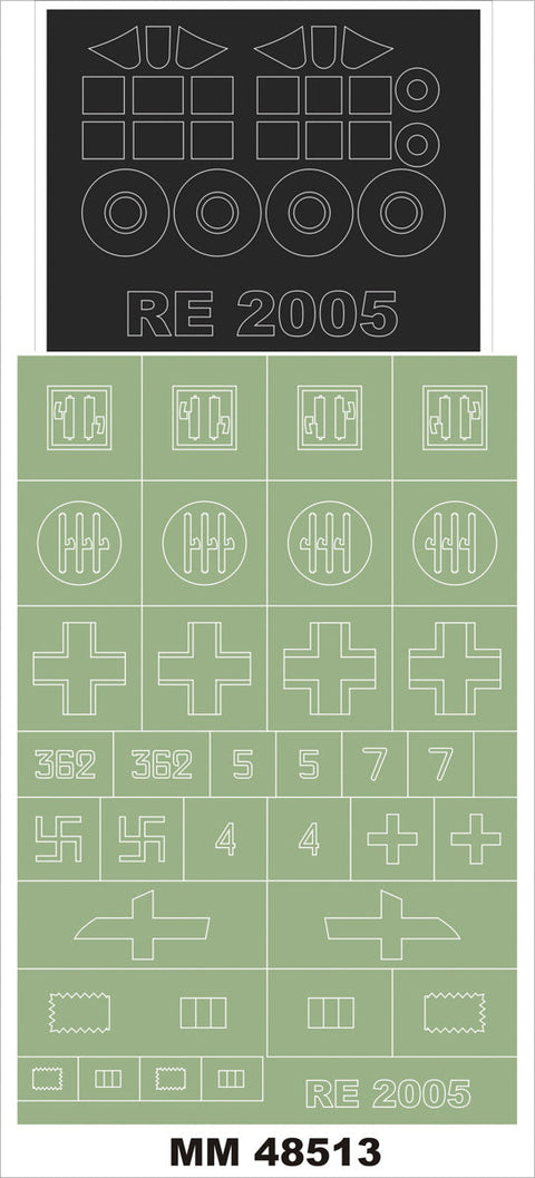 モンテックス MM48513  1/48 レッジャーネ 2005(ソード用)マスキングシート(キット付属デカールと置換)