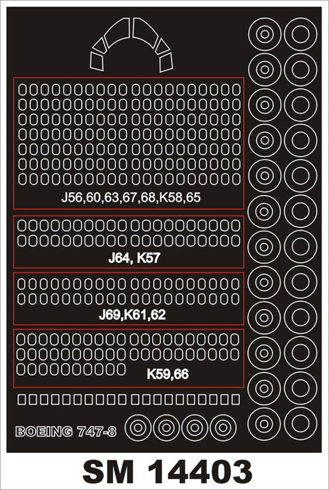 モンテックス SM14403 1/144 ボーイング 747-8(レベル用) ミニマスク