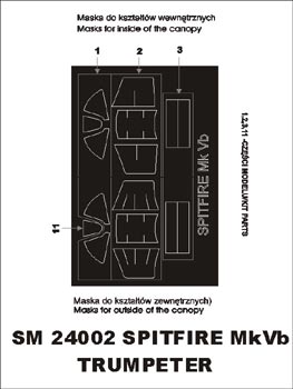 モンテックス SM24002 1/24 スピットファイア Mk V B(トランぺッター用) ミニマスク