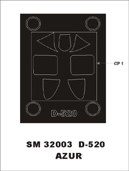 モンテックス SM32003 1/32 D-520(アズール用) ミニマスク