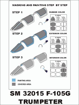 モンテックス SM32015 1/32 F-105G(トランぺッター用) ミニマスク