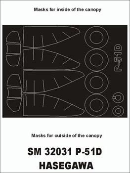 モンテックス SM32031 1/32 P-51D マスタング(ハセガワ用) ミニマスク