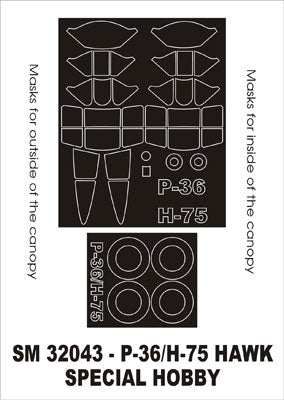 モンテックス SM32043 1/32 カーチス P-36/H-75(スペシャルホビー用) ミニマスク