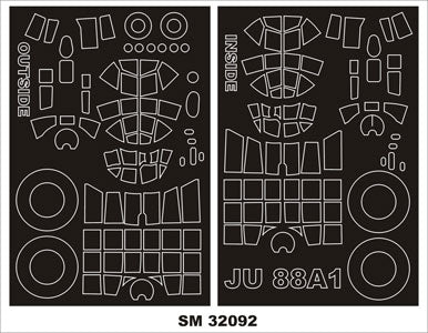 モンテックス SM32092 1/32 Ju-88A1(レベル用) ミニマスク