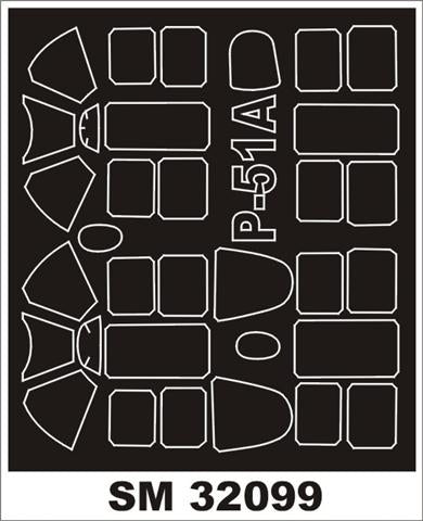 モンテックス SM32099 1/32 P-51A マスタング(ホビークラフト用) ミニマスク