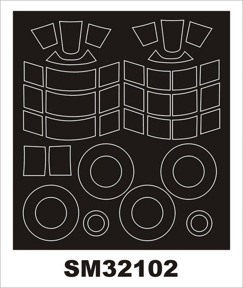 モンテックス SM32102 1/32 ホーカー ハリケーン (レベル用) ミニマスク