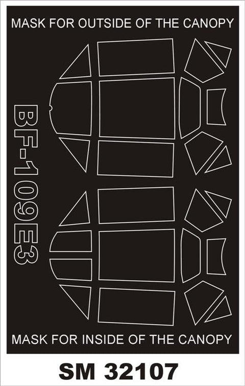 モンテックス SM32107 1/32 BF 109E-3(トランぺッター用) ミニマスク