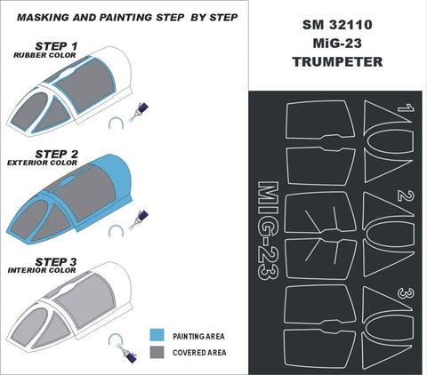 モンテックス SM32110 1/32 MiG-23 (トランぺッター用) ミニマスク