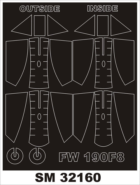 モンテックス SM32160 1/32 Fw 190F8(レベル用) ミニマスク
