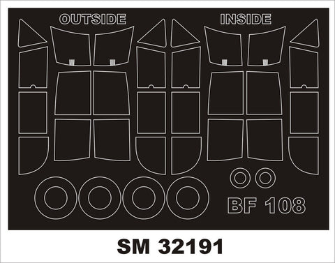 モンテックス SM32191 1/32 Bf 108 タイフーン(エデュアルド用) ミニマスク