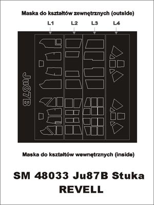 モンテックス SM48033 1/48 Ju - 87 B(レベル用) ミニマスク