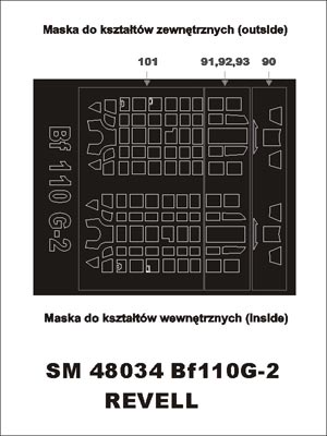 モンテックス SM48034 1/48 Me - 110 G-2(レベル用) ミニマスク