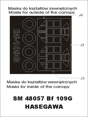 モンテックス SM48057 1/48 Bf-109 G-2(ハセガワ用) ミニマスク