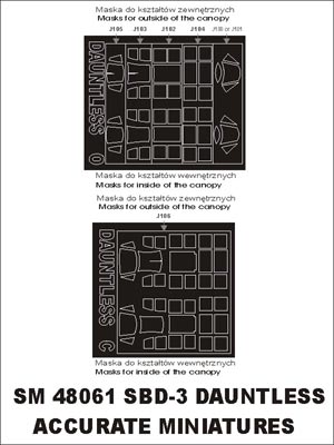 モンテックス SM48061 1/48 SBD-3 ドーントレス(アキュレイトミニチュア用) ミニマスク