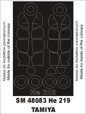 モンテックス SM48083 1/48 He-219(タミヤ用) ミニマスク