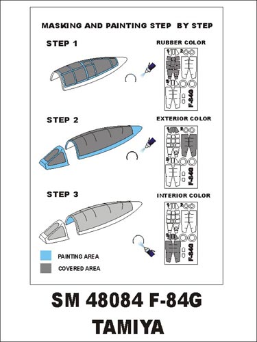 モンテックス SM48084 1/48 F-84G(タミヤ用) ミニマスク