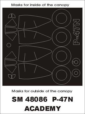 モンテックス SM48086 1/48 P-47N(アカデミー用) ミニマスク