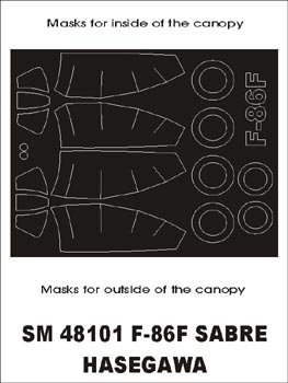 モンテックス SM48101 1/48 F-86F(ハセガワ用) ミニマスク