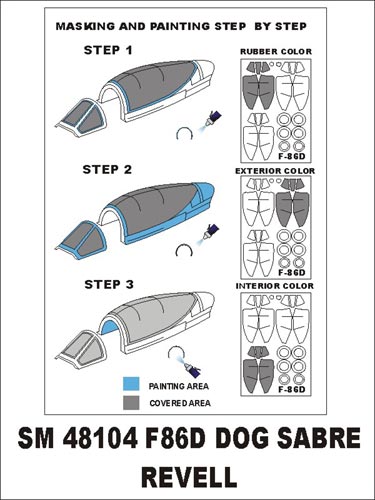 モンテックス SM48104 1/48 F-86D(レベル用) ミニマスク