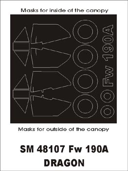 モンテックス SM48107 1/48 Fw-190A(ドラゴン用) ミニマスク