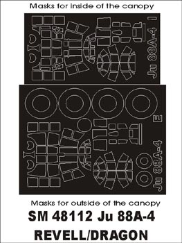 モンテックス SM48112 1/48 Ju-88A4(レベル用) ミニマスク