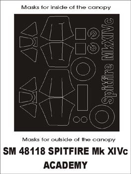 モンテックス SM48118 1/48 スピットファイア MkXIVc(アカデミー用) ミニマスク