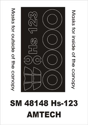 モンテックス SM48148 1/48 Hs-123((AMT用)ech用) ミニマスク