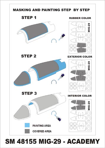 モンテックス SM48155 1/48 Mig-29A(アカデミー用) ミニマスク
