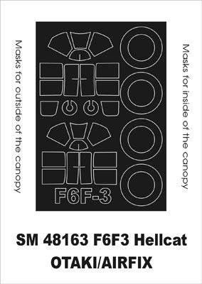 モンテックス SM48163 1/48 F6F3 ヘルキャット(オータキ/エアフィックス用) ミニマスク