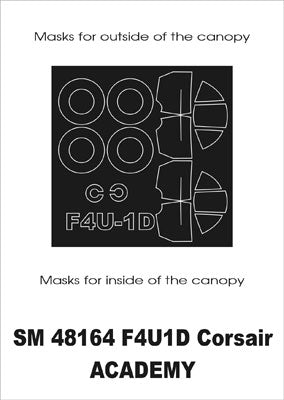 モンテックス SM48164 1/48 F4U1D コルセア(アカデミー用) ミニマスク