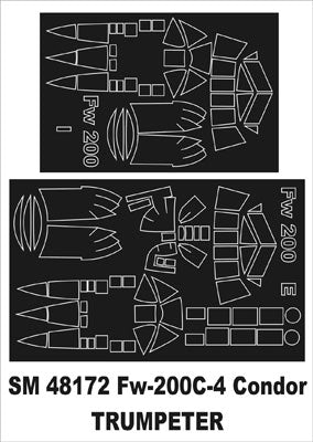 モンテックス SM48172 1/48 Fw-200C4 コンドル(トランぺッター用) ミニマスク