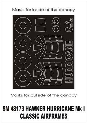 モンテックス SM48173 1/48 ホーカー ハリケーン Mk I(クラシックエアフレーム用) ミニマスク