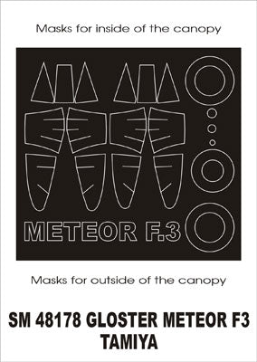 モンテックス SM48178 1/48 グロスター ミーティア F3(タミヤ用) ミニマスク