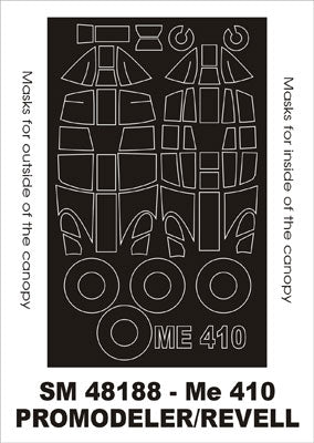 モンテックス SM48188 1/48 Me-410BPromodeler/(レベル用) ミニマスク