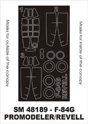 モンテックス SM48189 1/48 F-84GPromodeler/(レベル用) ミニマスク