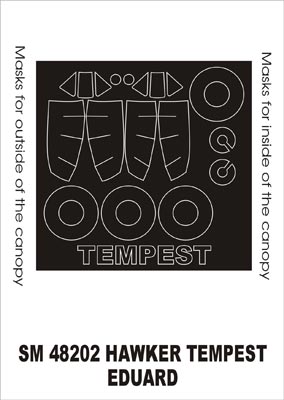 モンテックス SM48202 1/48 ホーカー テンペスト(エデュアルド用) ミニマスク